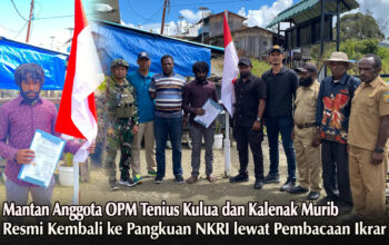 Mantan Anggota OPM Tenius Kulua dan Kalenak Murib Resmi Kembali ke Pangkuan NKRI lewat Pembacaan Ikrar