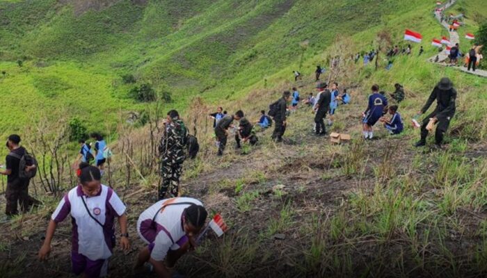 Korem 172/PWY Tanam 80.000 Pohon Hijaukan Alam Papua, Sambut HUT RI ke-80