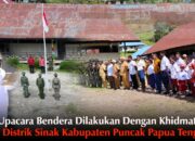 Upacara Bendera Dilakukan dengan Khidmat di Distrik Sinak, Kabupaten Puncak