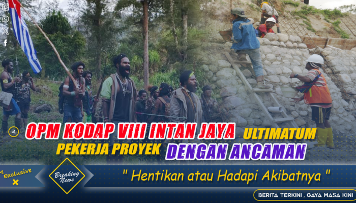 OPM Kodap VIII Intan Jaya Ultimatum Pekerja Proyek: Hentikan atau Hadapi Akibatnya!