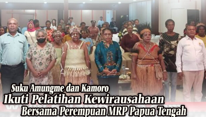 Sanggar Suku Amungme Dan Kamoro Ikuti Pelatihan Kewirausahaan Bersama Pokja Perempuan MRP Papua Tengah