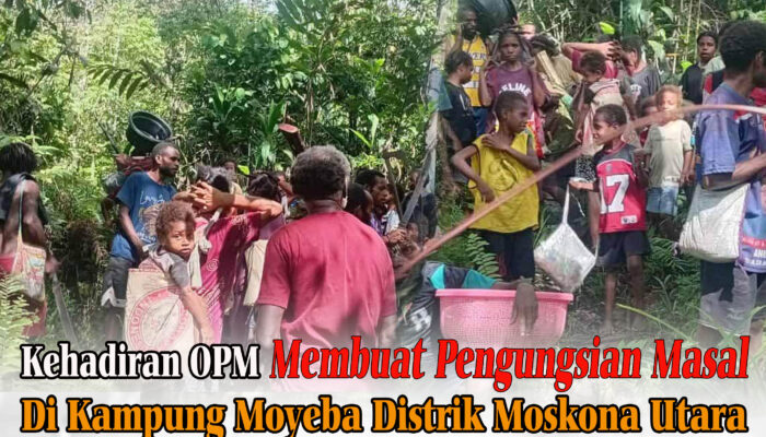 Kehadiran OPM Sebabkan Pengungsian Massal di Kampung Moyeba, Moskona Utara