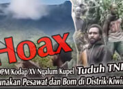 Hoaks, OPM Kodap XV Ngalum Kupel Tuduh TNI Gunakan Pesawat dan Bom di Distrik Kiwirok