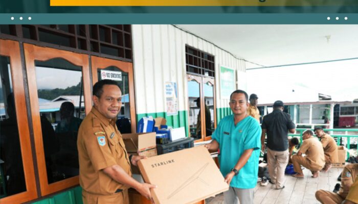 Kominfo Papua Pasang Starlink di Kayo Pulau, Layanan Kesehatan dan Komunikasi Kini Terhubung