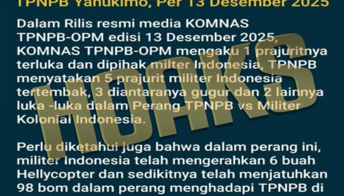 Klaim TPNPB soal Pertempuran di Yahukimo Terbantahkan, TNI Tegaskan Operasi Fokus Lindungi Warga