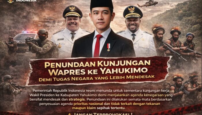 Penundaan Kunjungan Wapres ke Yahukimo Demi Tugas Negara yang Lebih Mendesak  J